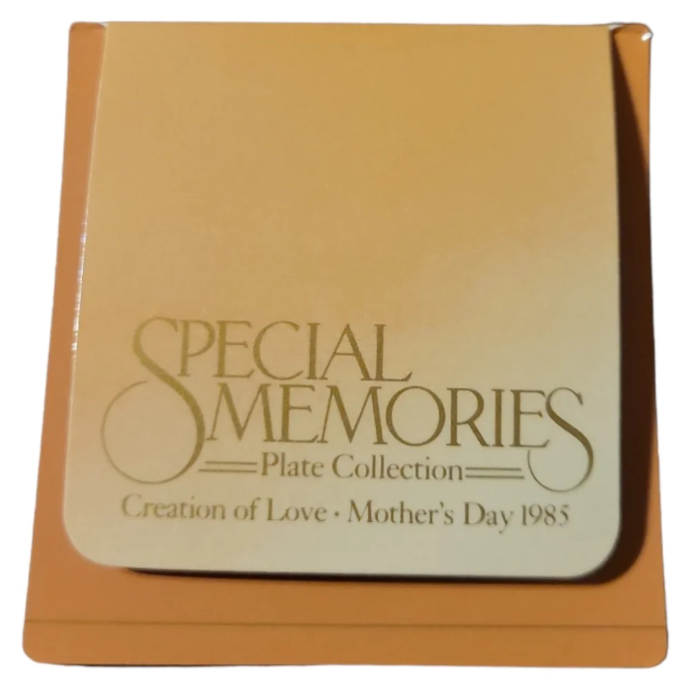 Vtg 85 Avon Mother's Day Plate Creation Of Love Porcelain 22 Kt Gold